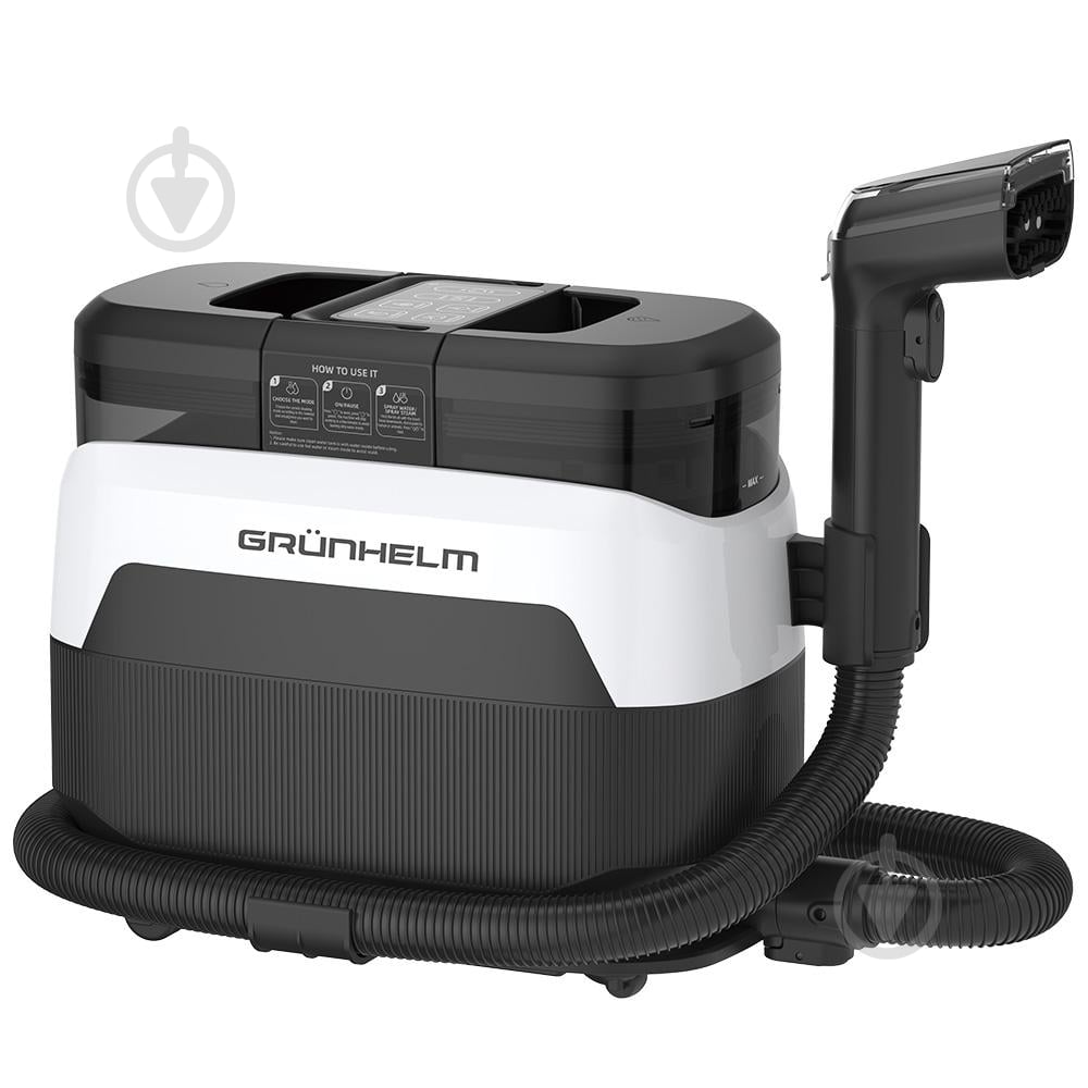 Пилосос миючий Grunhelm з парою GSWVC-08 HBW black/white - фото 1