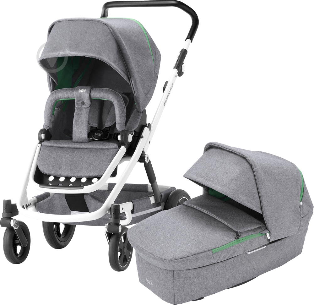 Коляска универсальная 2 в 1 Britax GO NEXT 2 Dynamic Grey/White 2000027971 - фото 1