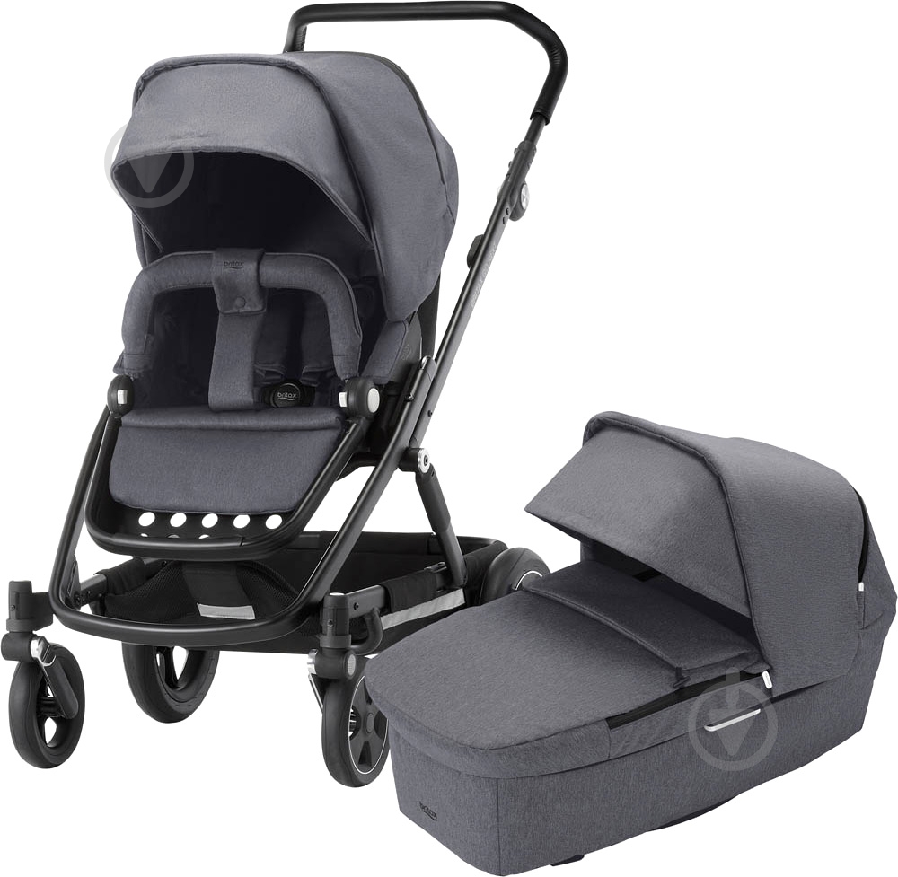Коляска універсальна 2 в 1 Britax GO NEXT 2 Graphite Melange/Black 2000027970 - фото 1