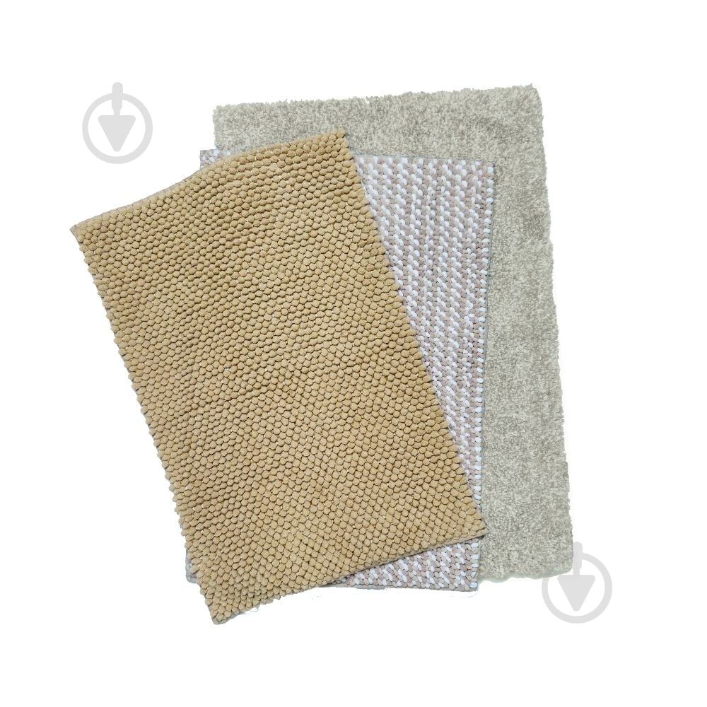 Набор ковриков Dariana Melange 60x90 беж + Мелоди 55х80 беж + Ананас 80х55 карамельный - фото 1