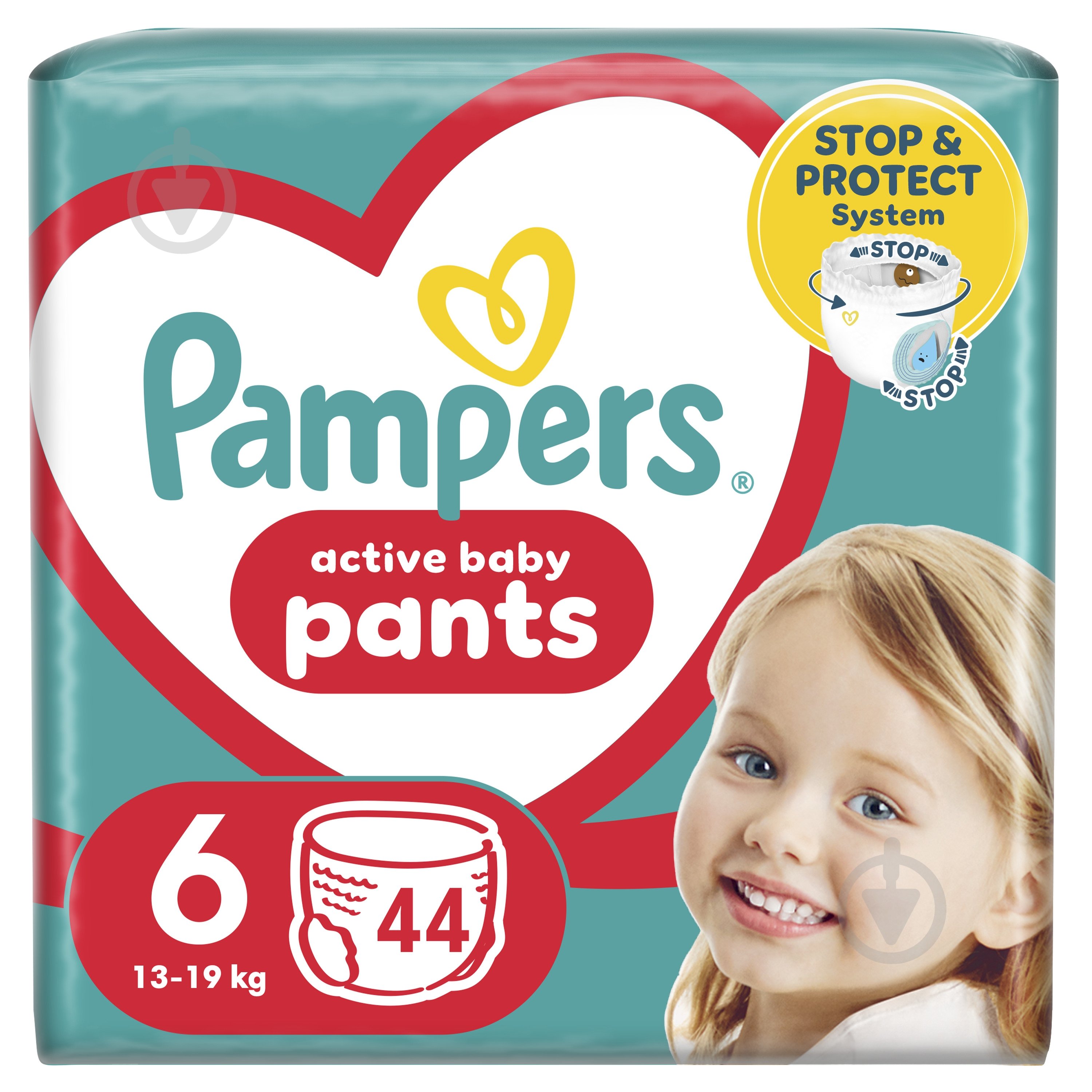 Підгузки-трусики Pampers Active Baby Pants Розмір 6 13-19 кг 44 шт. - фото 1