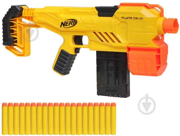 Бластер Hasbro Nerf Alpha Strike Flyte CS-10 E8696 - фото 1 Бластер Hasbro Nerf Alpha Strike Flyte CS-10 E8696 - фото 1
