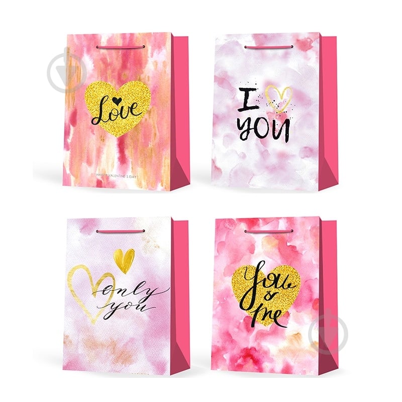 Пакет бумажный Love 26x12 см - фото 1 Пакет бумажный Love 26x12 см - фото 1