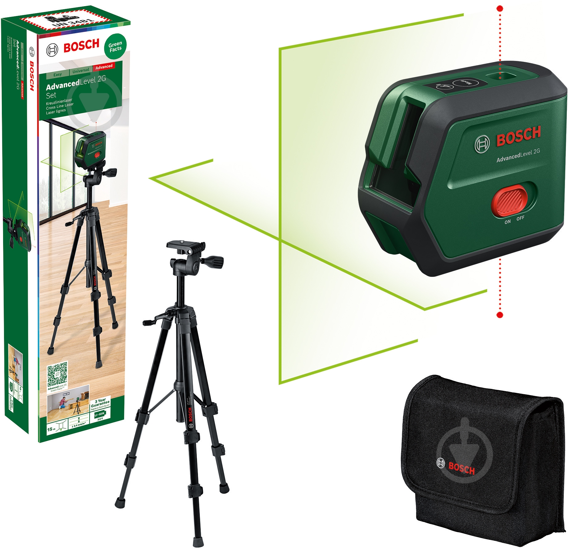 Нивелир лазерный Bosch AdvancedLevel 2G Set 0603663G01 - фото 5