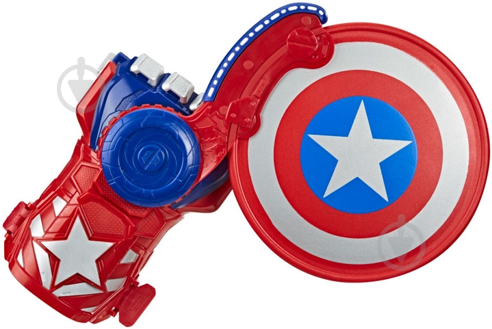 Бластер наручный Hasbro Nerf Marvel Avengers со щитом Капитана Америки E7375 - фото 1