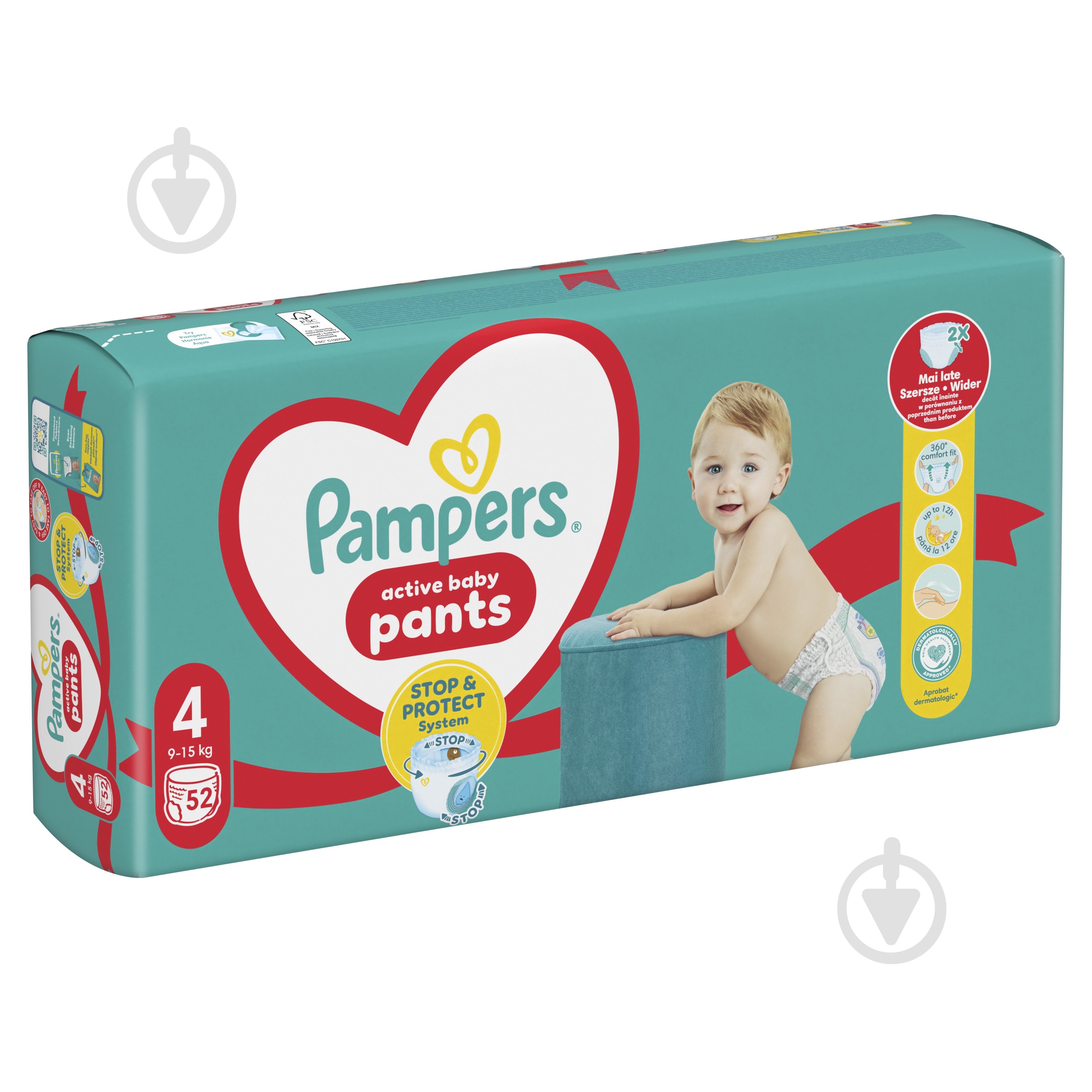 Подгузники-трусики Pampers Active Baby Pants Размер 4 9-15 кг 52 шт. - фото 2