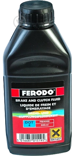Тормозная жидкость FERODO DOT-4 0,5 л (FBX050A) - фото 1