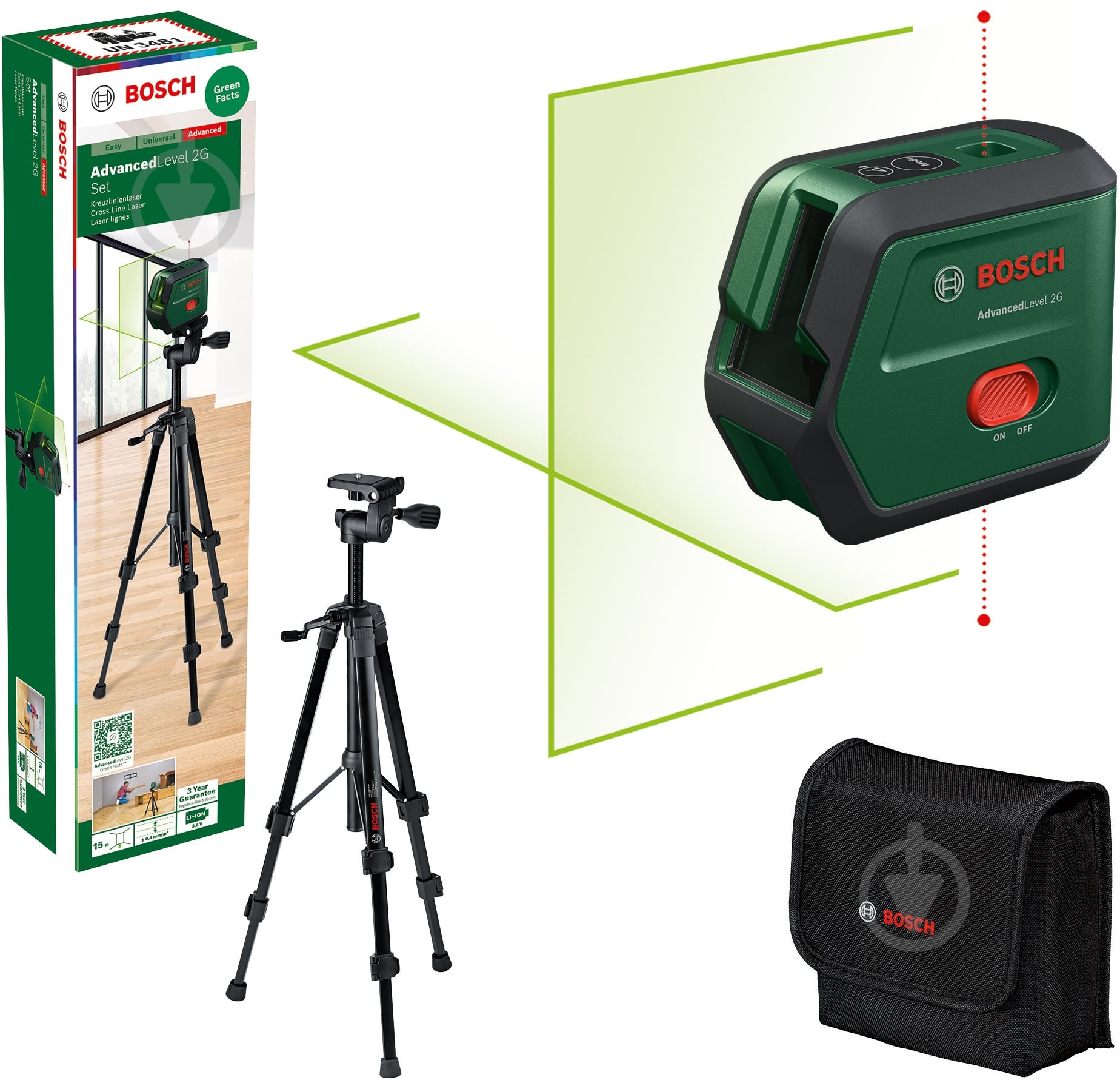 Нивелир лазерный Bosch AdvancedLevel 2G Basic 0603663G00 - фото 4 Нивелир лазерный Bosch AdvancedLevel 2G Basic 0603663G00 - фото 4