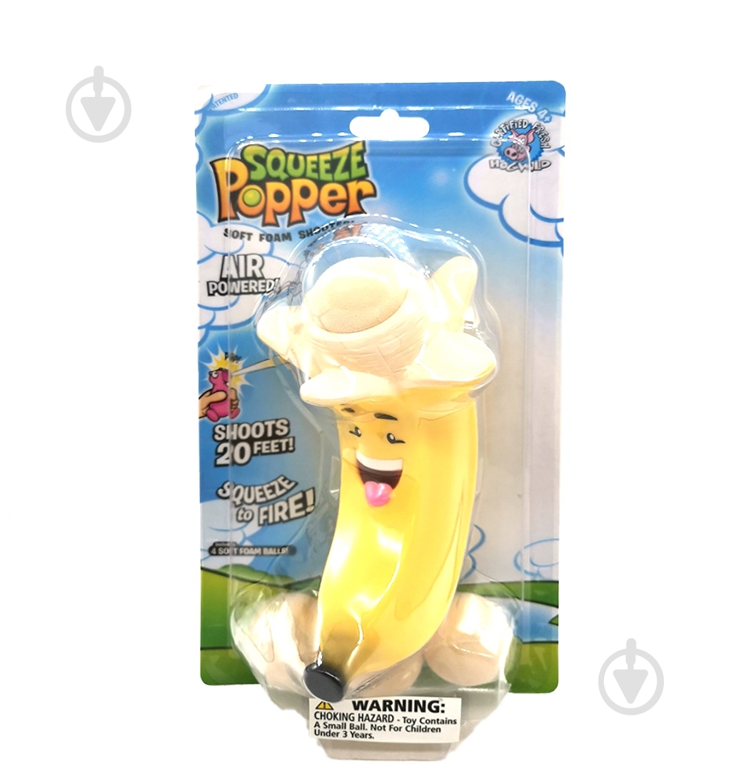 Игрушка Squeeze Popper Стрелящая Банан 55006 - фото 5 Игрушка Squeeze Popper Стрелящая Банан 55006 - фото 5