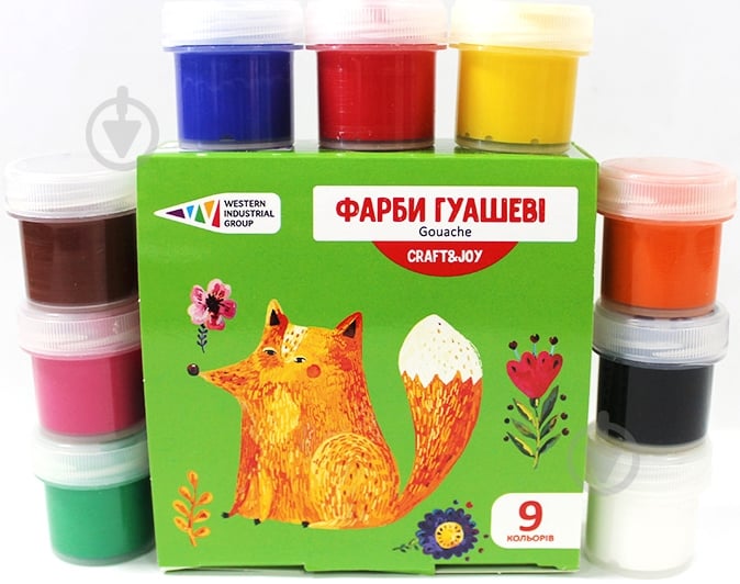 Краски гуашевые CRAFT&JOY 221032/Cr 9 цветов Western Industrial Group - фото 2