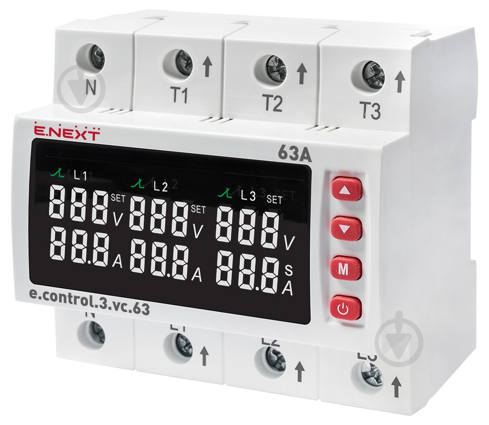 Реле напряжения и тока E.NEXT e.control.3.vc63 p0690104 - фото 1 Реле напряжения и тока E.NEXT e.control.3.vc63 p0690104 - фото 1