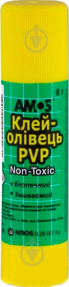 Клей-карандаш PVP 8 г Amos - фото 1