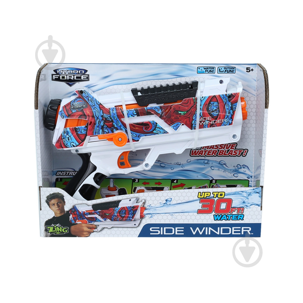 Бластер водный Zing серии Hydro Force Side Winder ZG658 - фото 1 Бластер водный Zing серии Hydro Force Side Winder ZG658 - фото 1