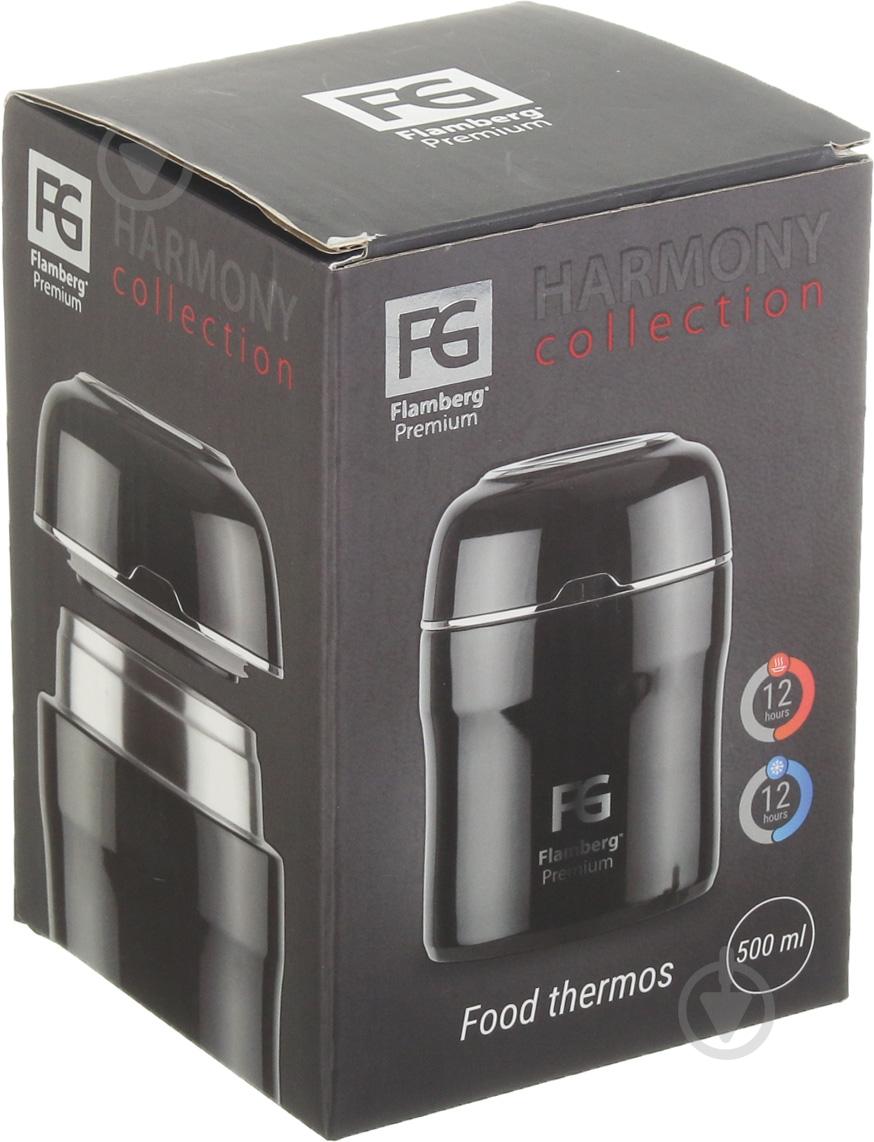 Термос для еды Flamberg Premium Harmony Black 500 мл - фото 5