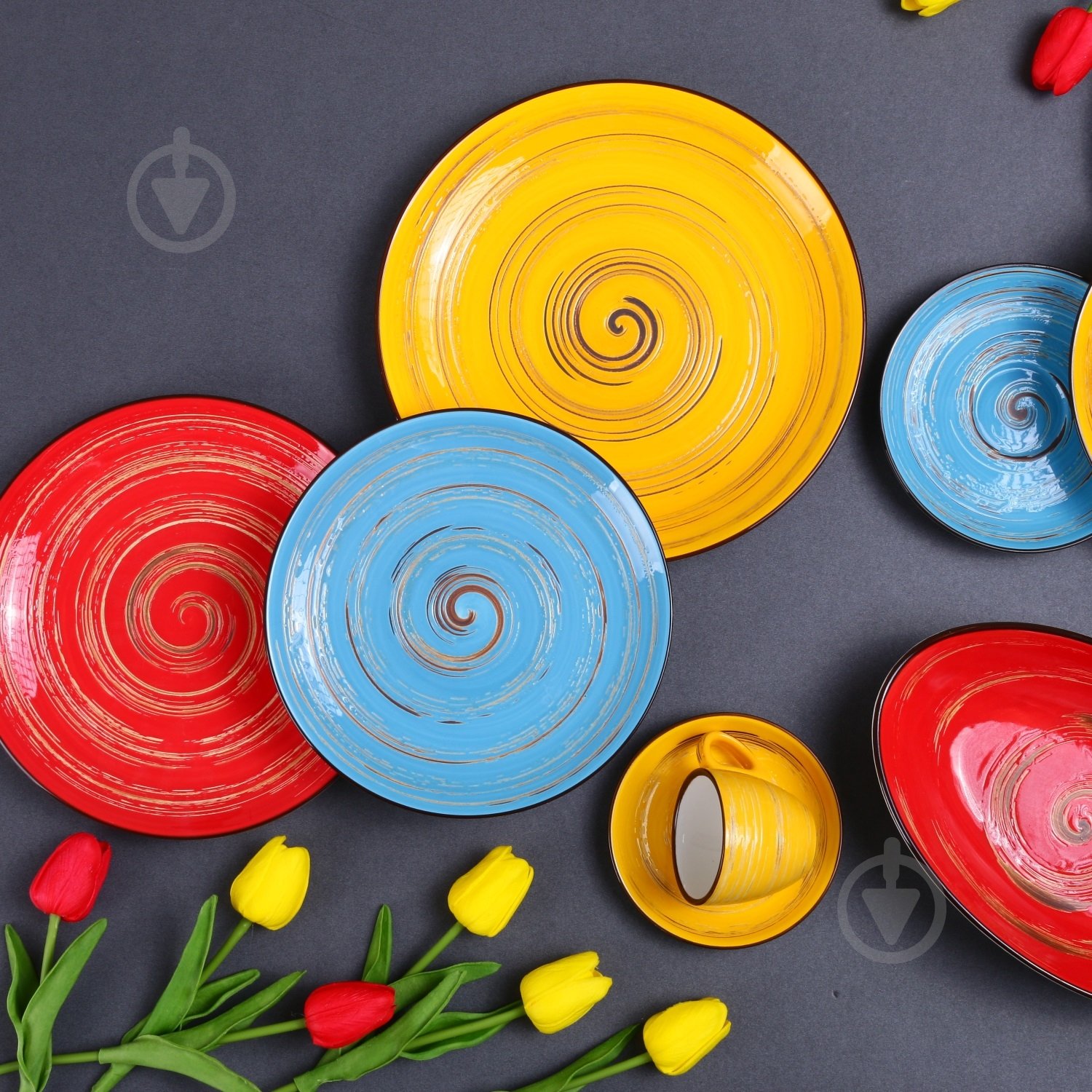 Тарілка обідня Wilmax Spiral Blue 28 см WL-669620/A - фото 6