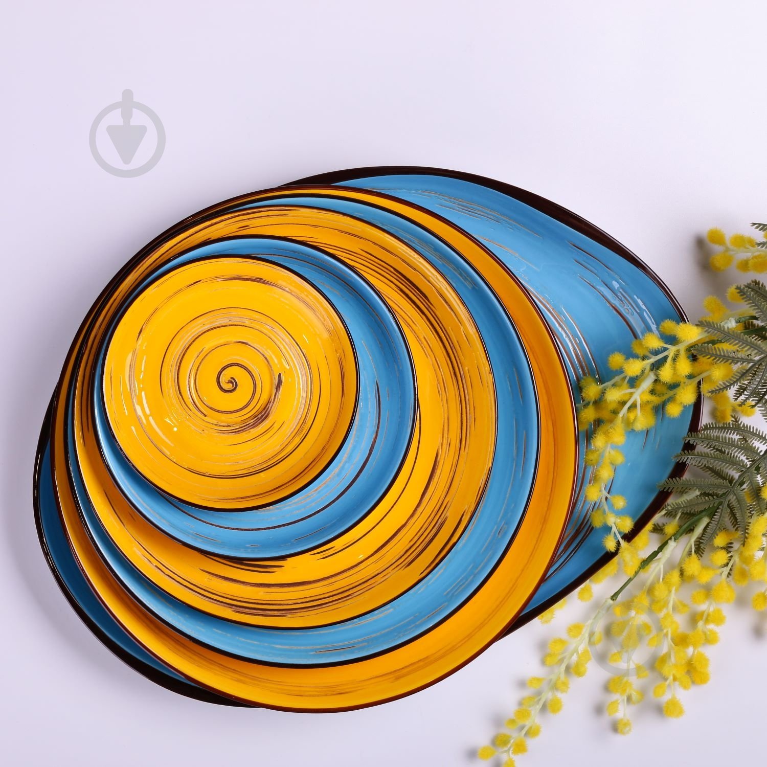 Тарілка обідня Wilmax Spiral Blue 28 см WL-669620/A - фото 2