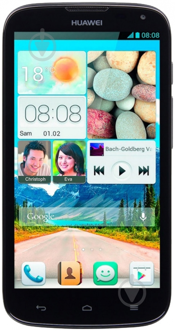 Смартфон Huawei G610-U20 Dual Sim 1/4GB black - фото 1