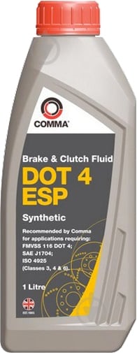 Тормозная жидкость COMMA DOT-4 1 л (DOT 4 ESP 1L) - фото 1