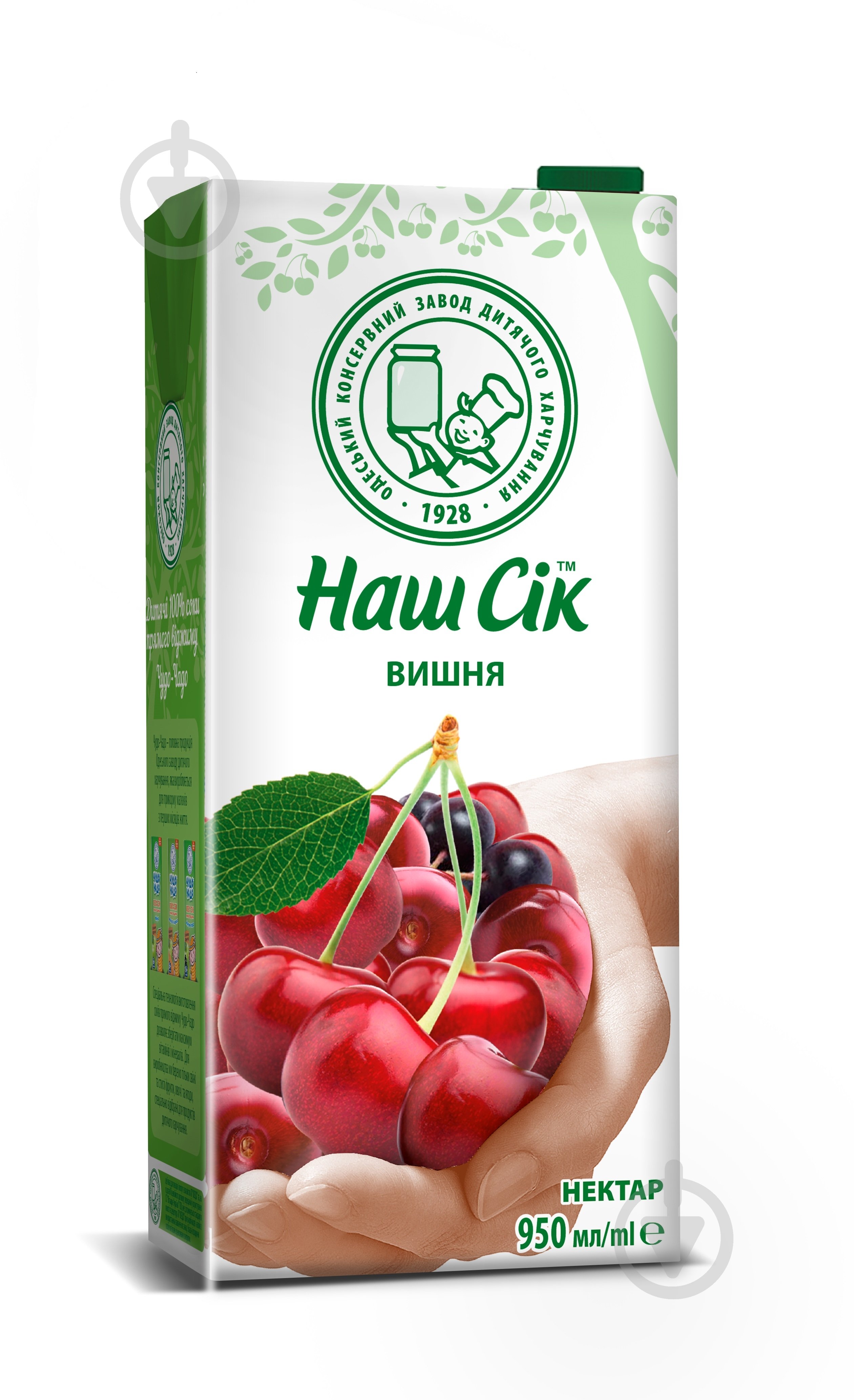 Нектар Наш Сік Вишня 0,95 л - фото 1