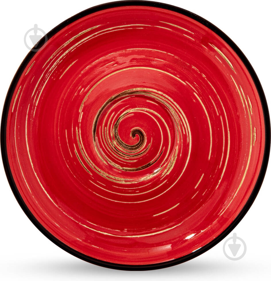 Блюдце Wilmax Spiral Red 15 см WL-669236/B - фото 1