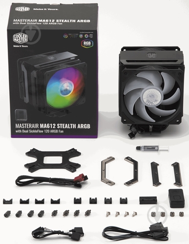 Процессорный кулер Cooler Master MasterAir MA612 Stealth ARGB - фото 13