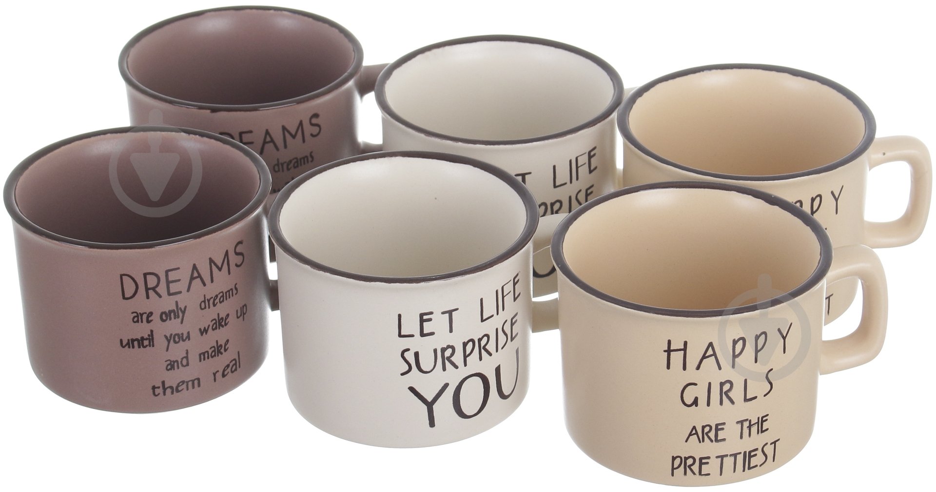 Набор чашек Bella Vita Mood 6 шт. 220 мл - фото 1