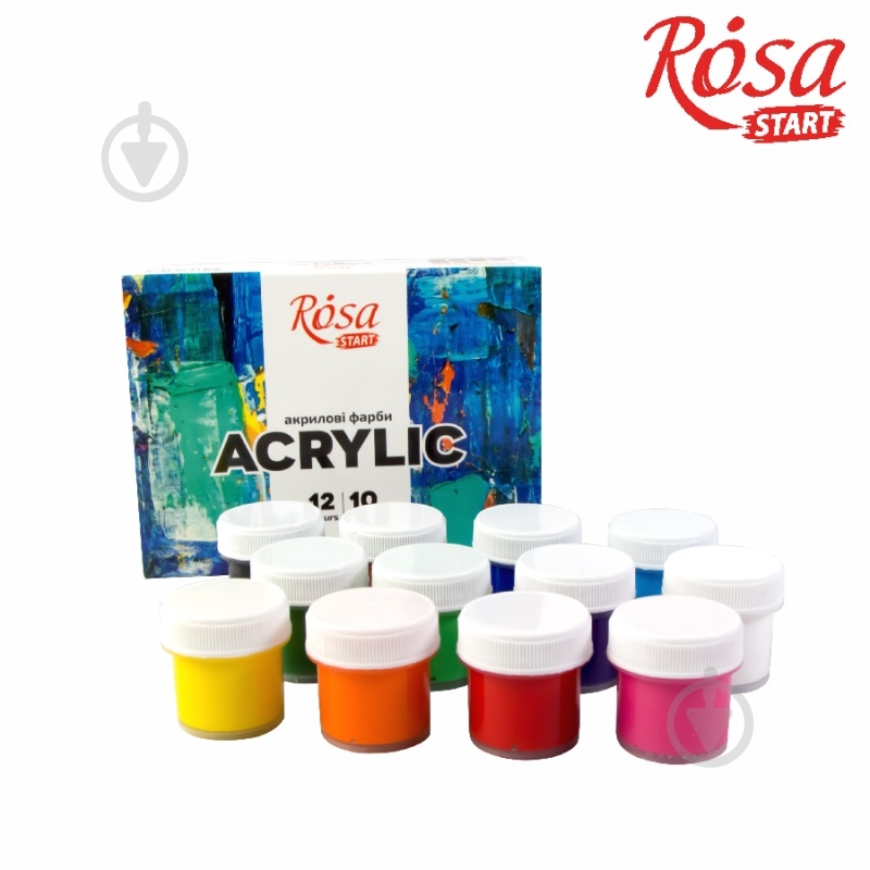 Акрил для декора Color 12 x 10 мл Rosa Start - фото 3