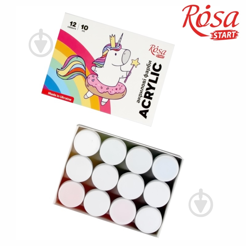 Акрил для декора Unicorn 12 x 10 мл Rosa Start - фото 4