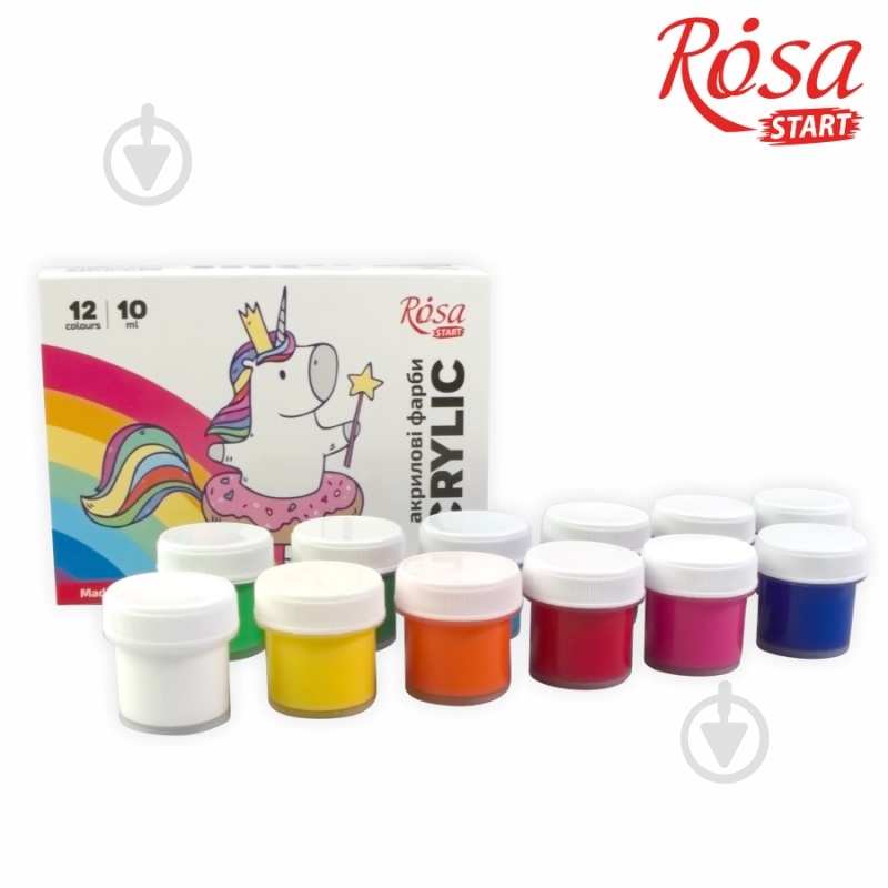 Акрил для декора Unicorn 12 x 10 мл Rosa Start - фото 3