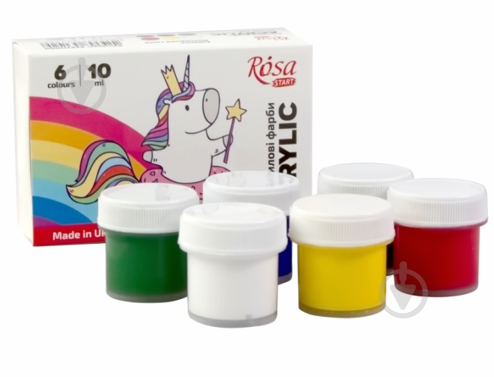 Акрил для декора Unicorn 6 x 10 мл Rosa Start - фото 1
