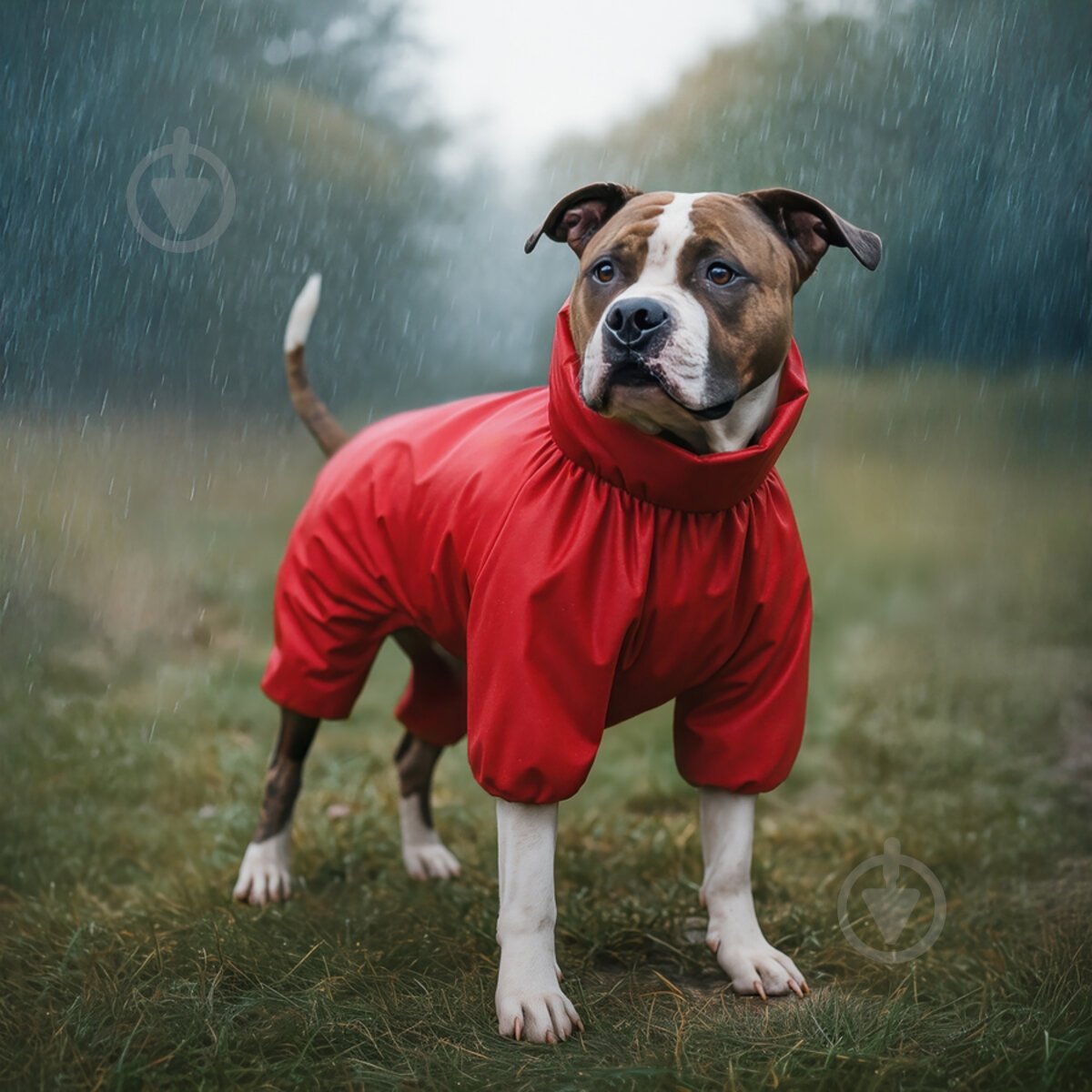 Дождевик водонепроницаемый Waudog S35 В 47-51 см С 35-39 см красный - фото 4 Дождевик водонепроницаемый Waudog S35 В 47-51 см С 35-39 см красный - фото 4