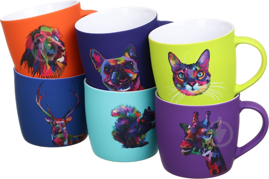 Чашка Bella Vita Neon Squirrel 350 мл голубая - фото 7