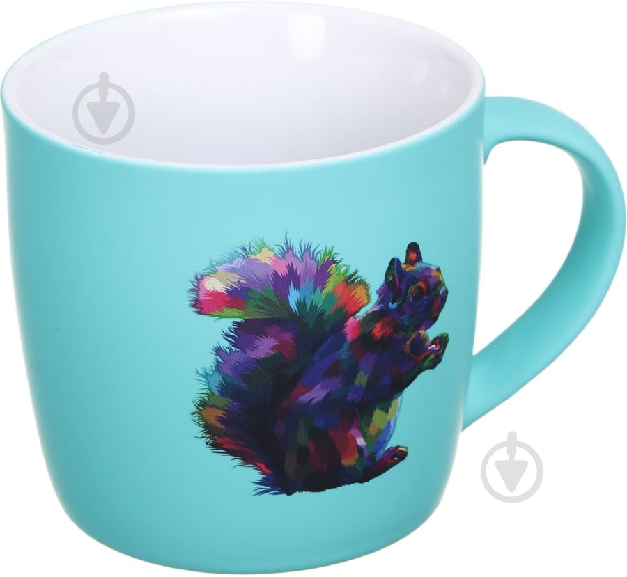 Чашка Bella Vita Neon Squirrel 350 мл голубая - фото 1