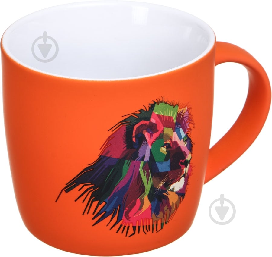 Чашка Bella Vita Neon Lion 350 мл оранжевая - фото 1