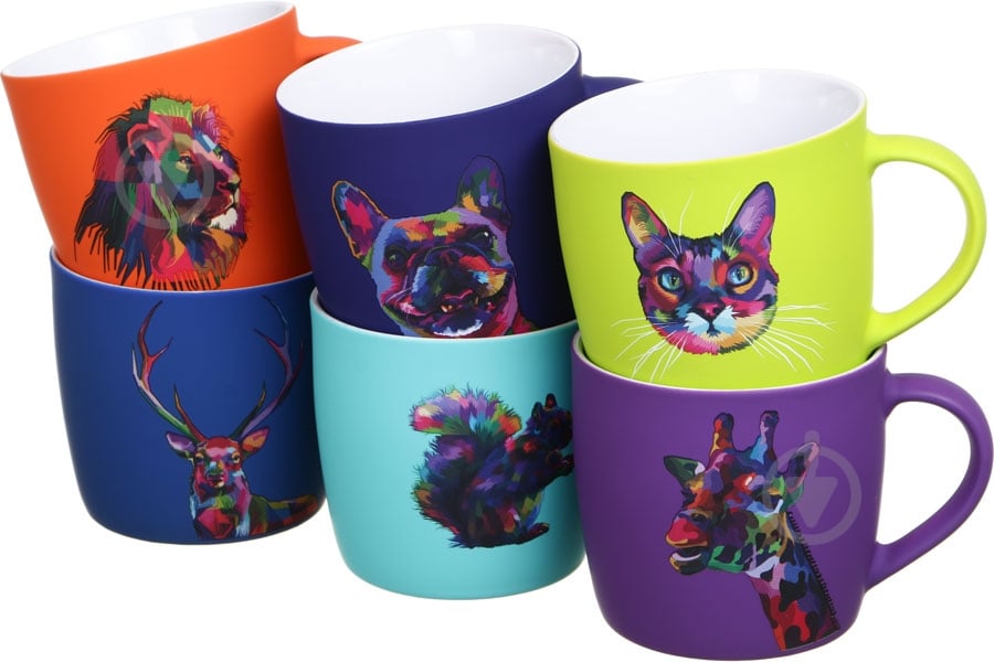 Чашка Bella Vita Neon Cat 350 мл зеленая - фото 7