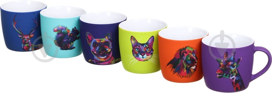 Чашка Bella Vita Neon Cat 350 мл зеленая - фото 6