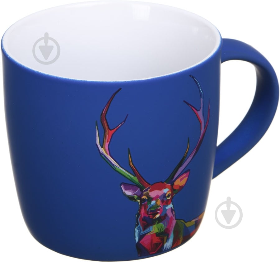 Чашка Bella Vita Neon Deer 350 мл темно-синяя - фото 1