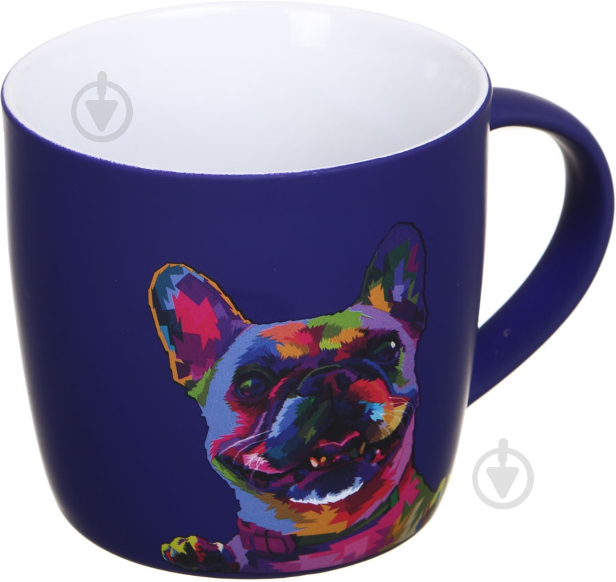 Чашка Bella Vita Neon Dog 350 мл фиолетовая - фото 1