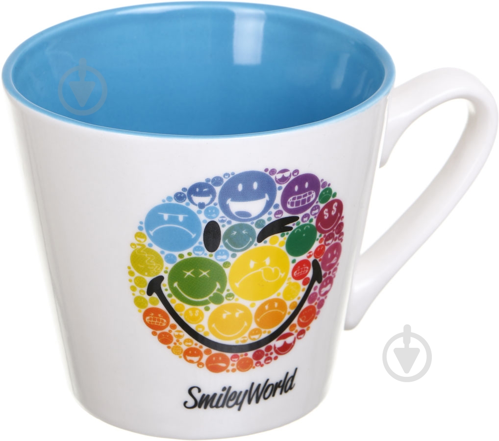 Чашка Smileyworld Rainbow 250 мл белая с голубым - фото 1