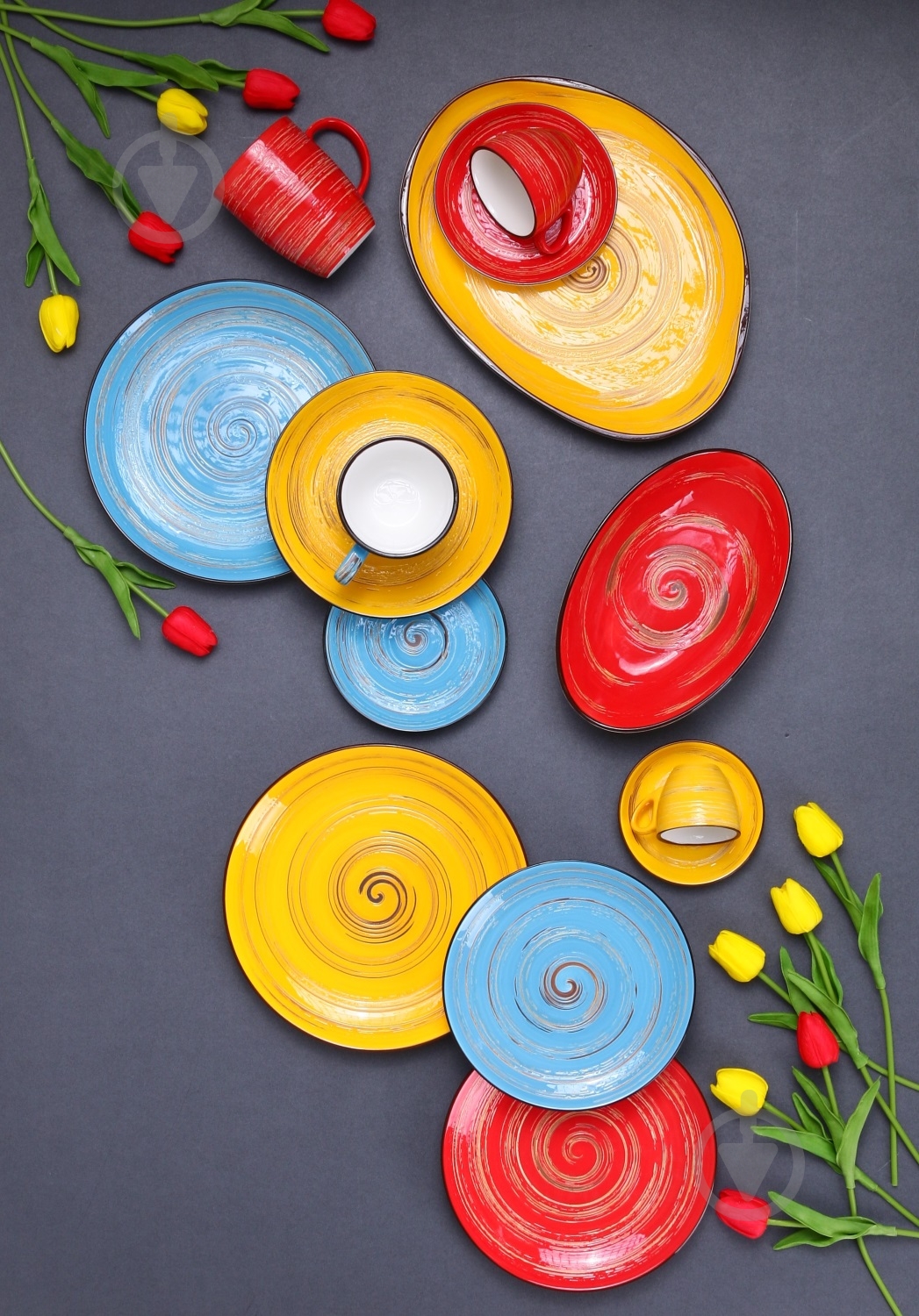 Блюдце Wilmax Spiral Yellow 15 см WL-669436/B - фото 6