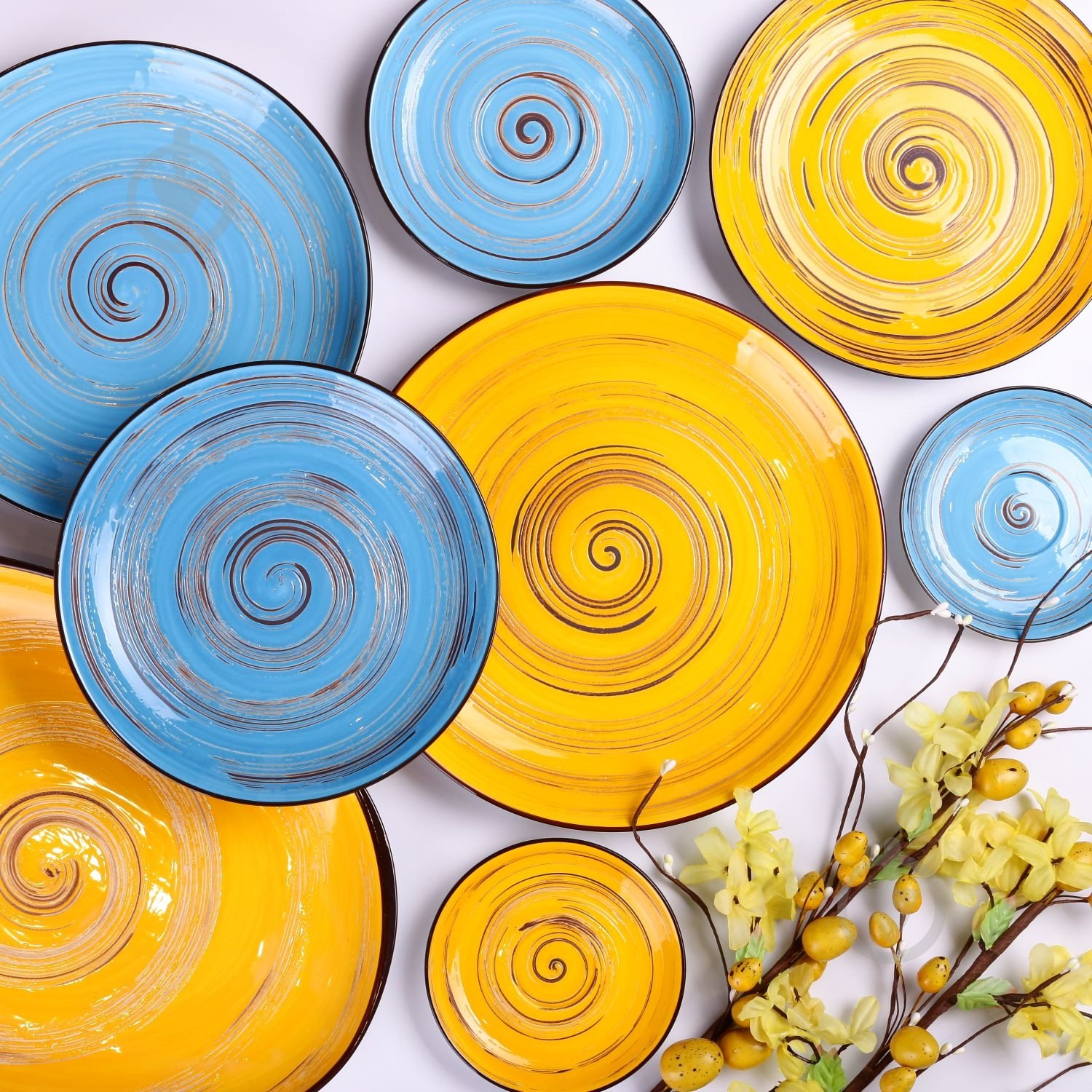 Блюдце Wilmax Spiral Yellow 15 см WL-669436/B - фото 5