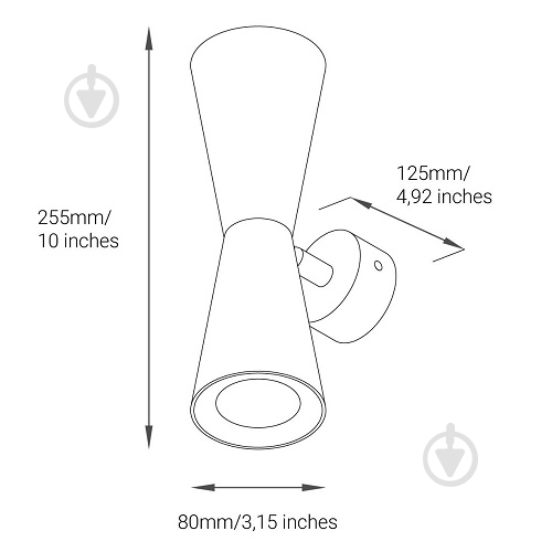 Бра Iterna Holmen 2ХG9 2xG9 ясень LW058 - фото 6