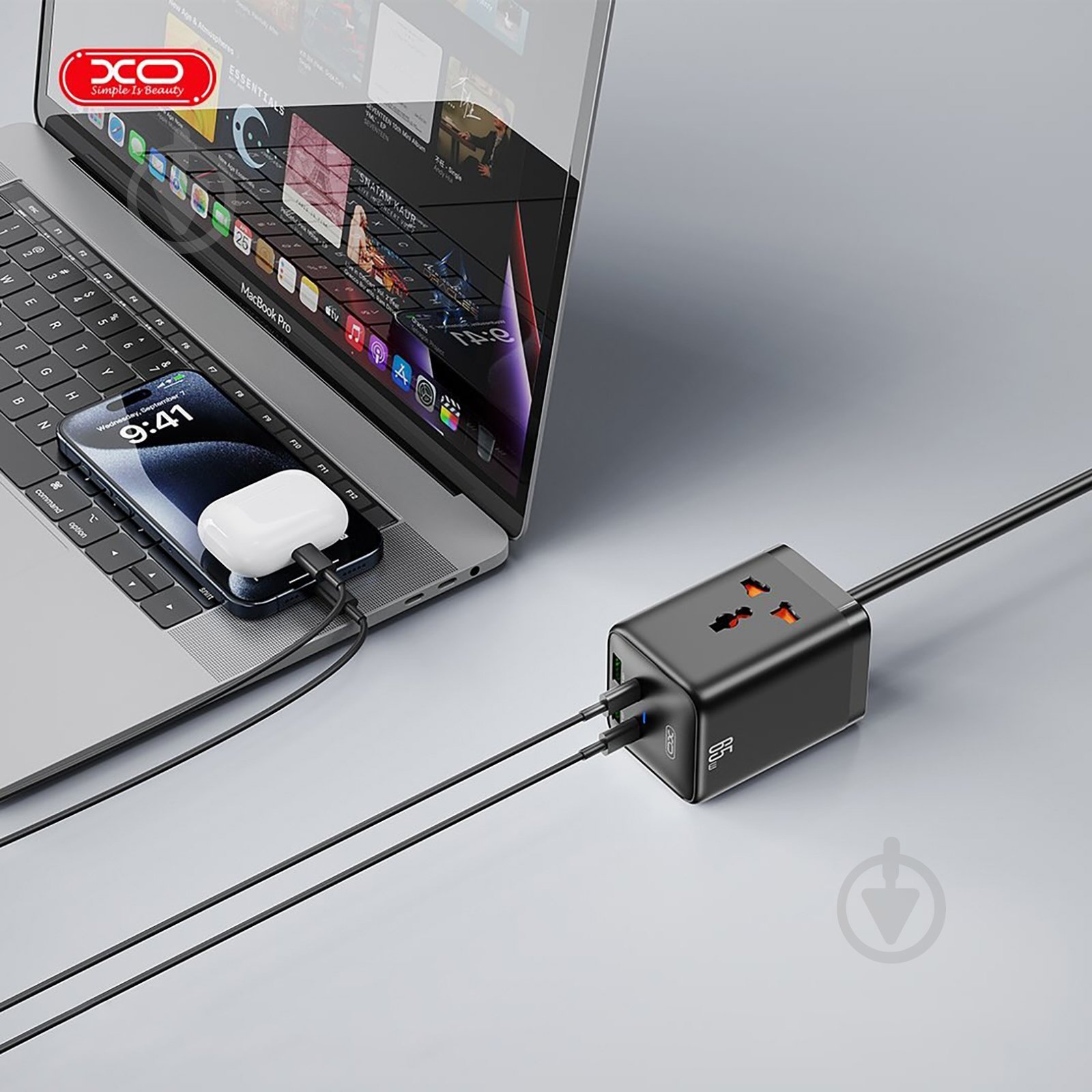 Мережевий фільтр Xo WL24 2 розетки, 2 USB-А/2 USB-C порти - фото 5 Мережевий фільтр Xo WL24 2 розетки, 2 USB-А/2 USB-C порти - фото 5