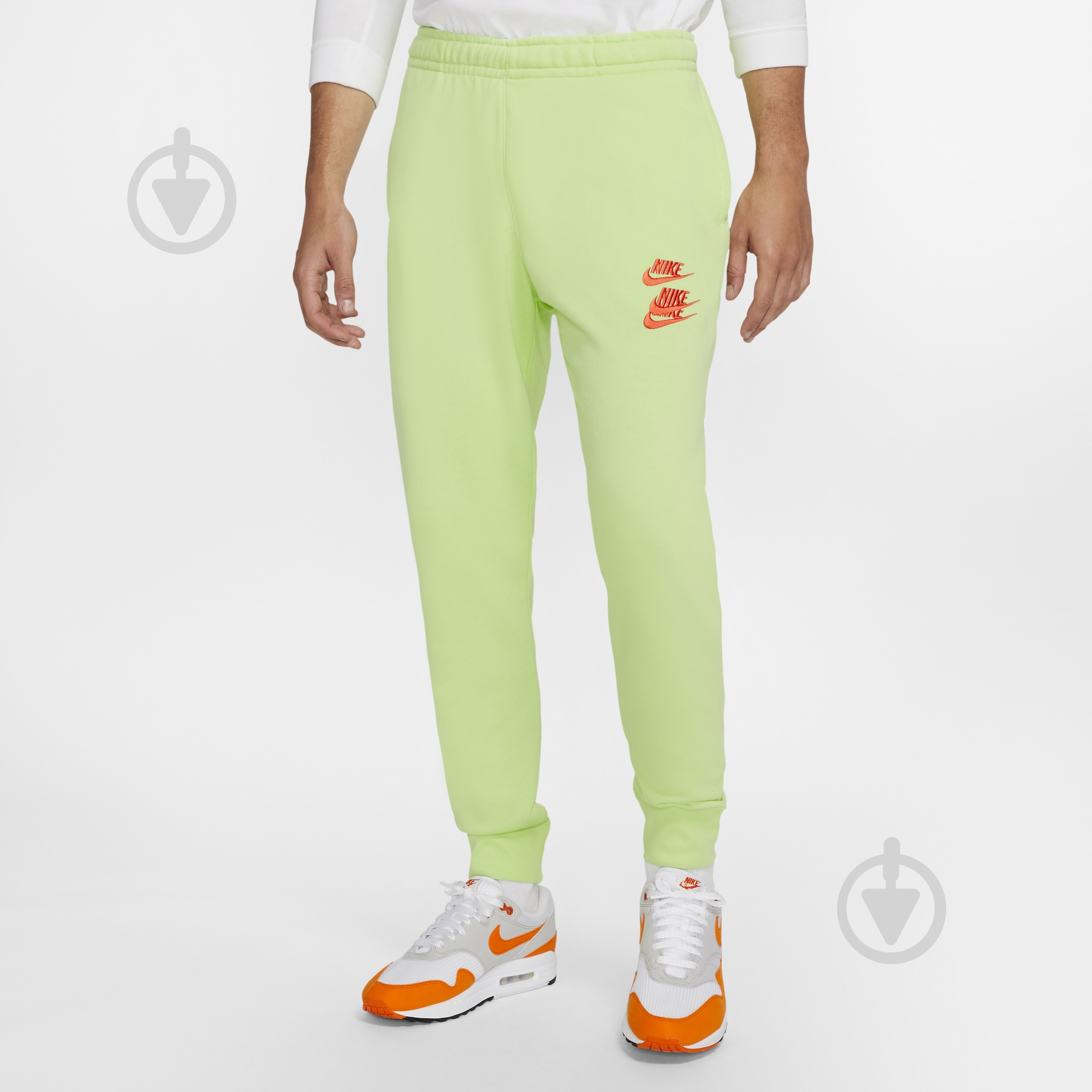 Брюки Nike M NSW CF FT PANT WTOUR DD0884-383 р. S салатовый - фото 2