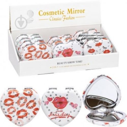 Зеркало косметическое Сердечко в ассортименте - фото 1
