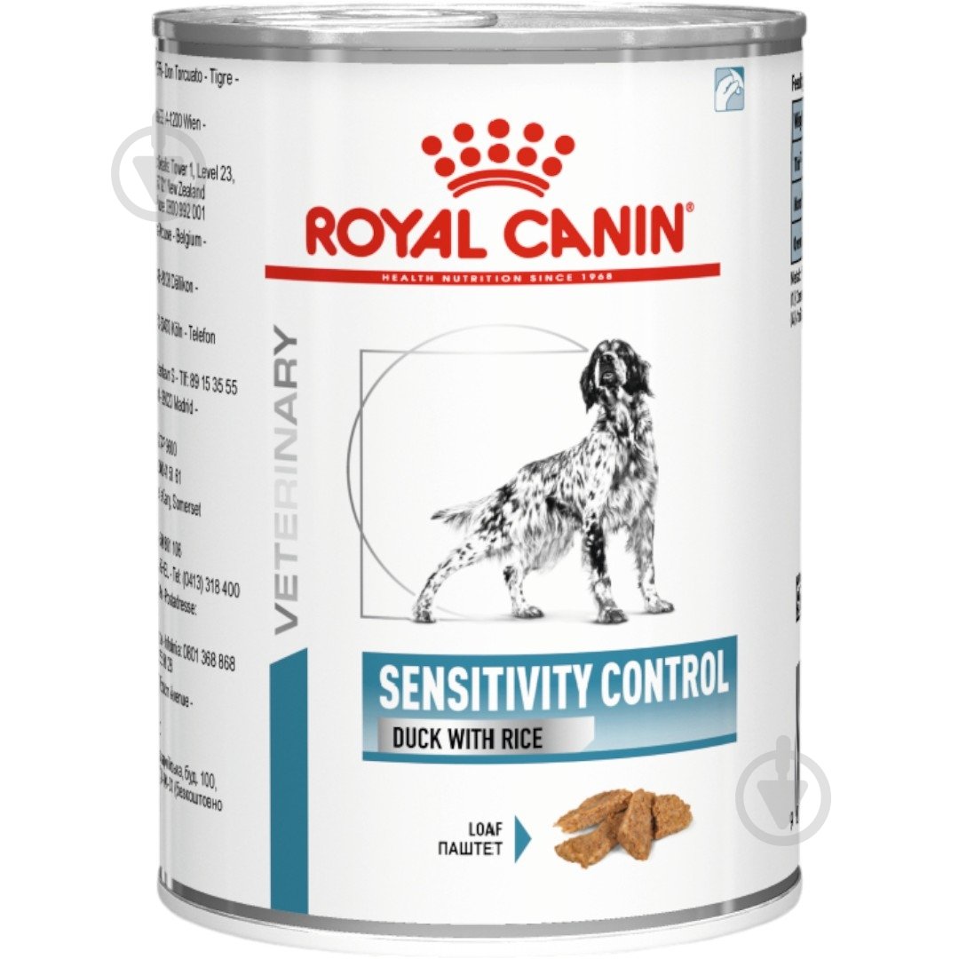 Консерва Royal Canin V.D. для собак Sensitivity Control duck with rice loaf ж/б 10+2 420 г - фото 1 Консерва Royal Canin V.D. для собак Sensitivity Control duck with rice loaf ж/б 10+2 420 г - фото 1