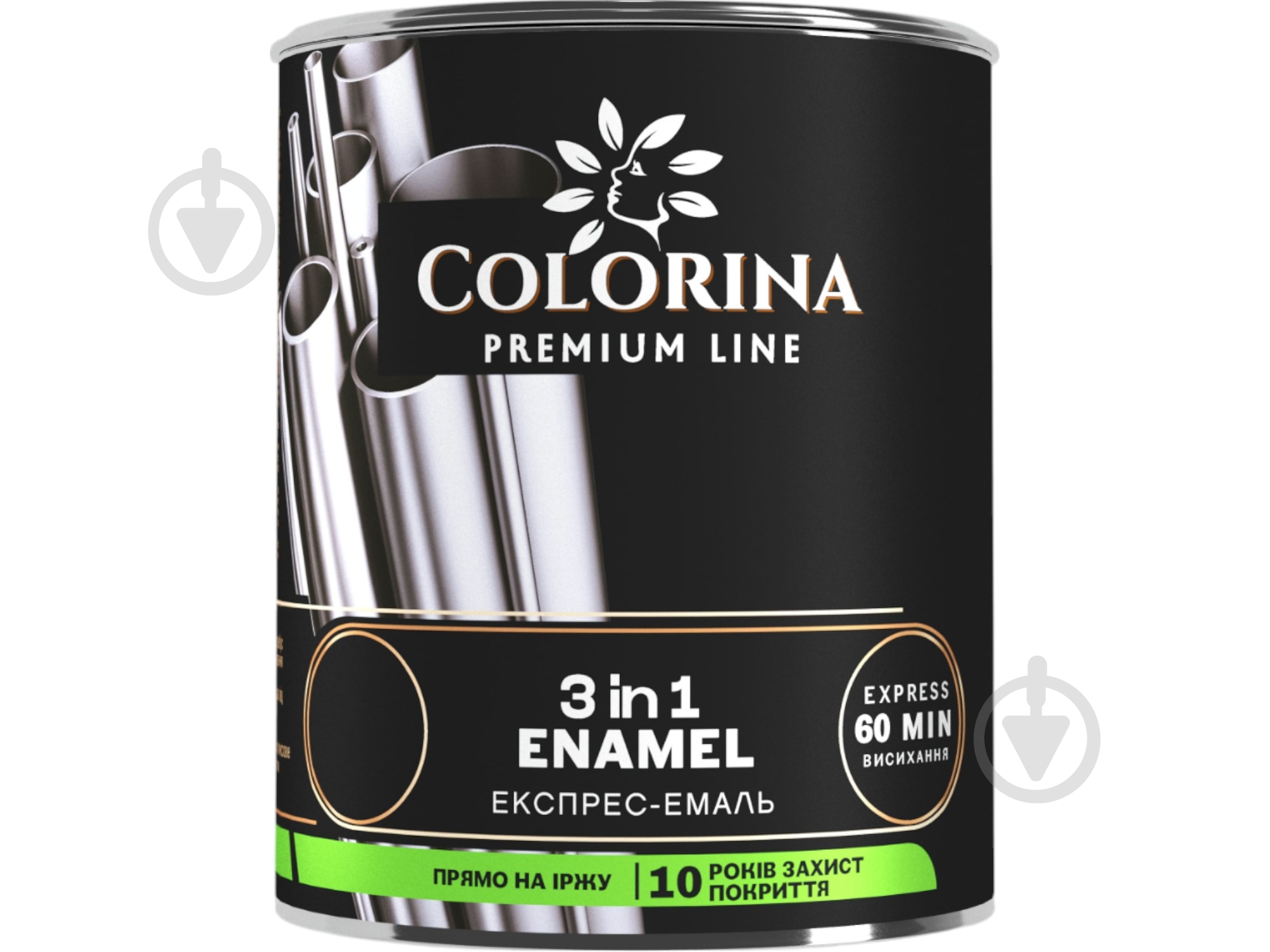 Грунт-эмаль COLORINA Enamel 3 in 1 серый глянец 2,5 л - фото 1 Грунт-эмаль COLORINA Enamel 3 in 1 серый глянец 2,5 л - фото 1
