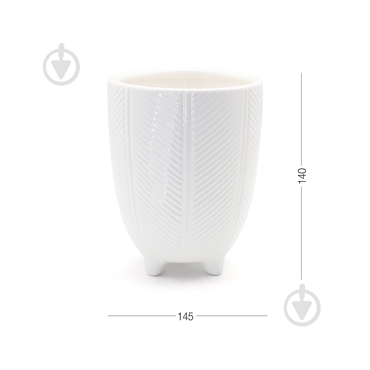 ᐉ Ваза-кашпо MVM керамическая DH-FLOWERS-28 M WHITE 14 см Белый
