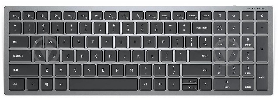 Клавиатура Dell Compact Multi-Device Wireless Keyboard - KB740 (580-AKOZ) grey - фото 1 Клавиатура Dell Compact Multi-Device Wireless Keyboard - KB740 (580-AKOZ) grey - фото 1