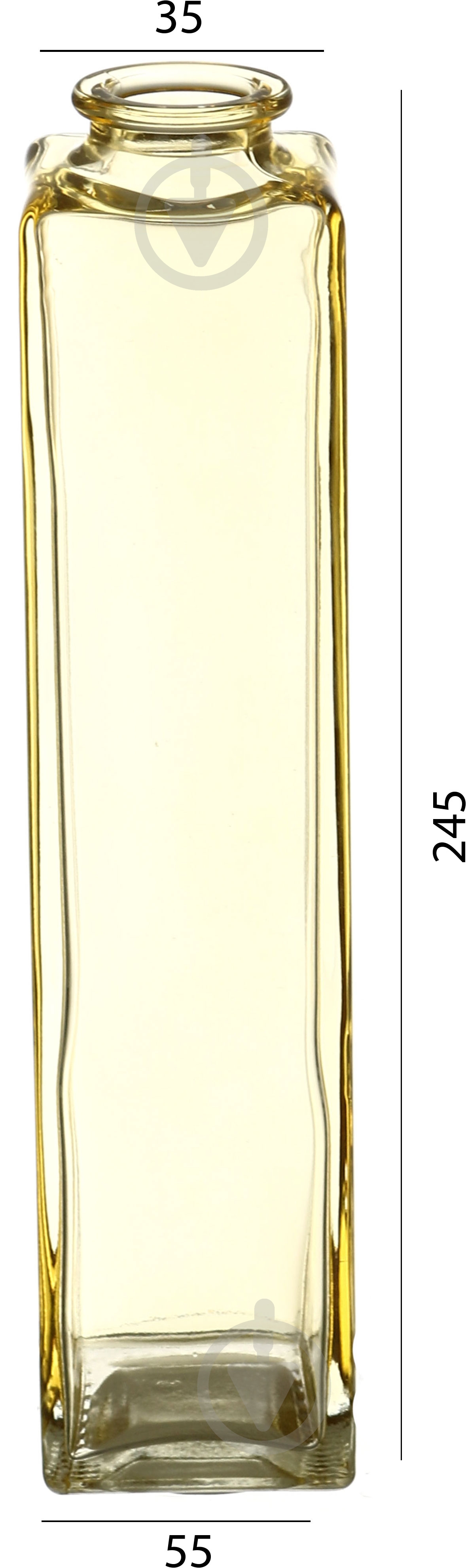 Ваза стеклянная Trend Glass 24,5 см оранжевый orange - фото 4